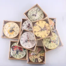 Reloj de pared de madera de MDF de varios estilos al azar de diseño moderno Vintage rústico Shabby Chic Home Office Cafe reloj grande artístico de decoración G