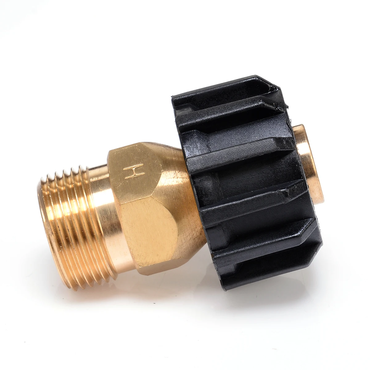 

Pressure Washer Adapter Connector Female Twist M22*15mm Convert To A (Standard) Male M22*14mm Adapter 4000 psi Mayitr