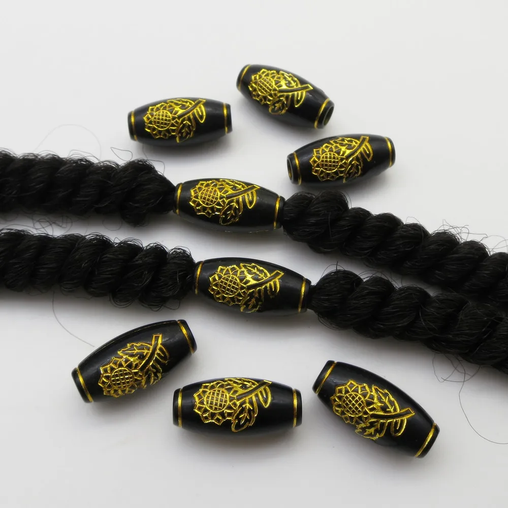 

10pcs-20pcs Crochet Braids hair braid dread dreadlock Beads rings cuffs tube Jewelry Accessories approx 4.8mm inner hole