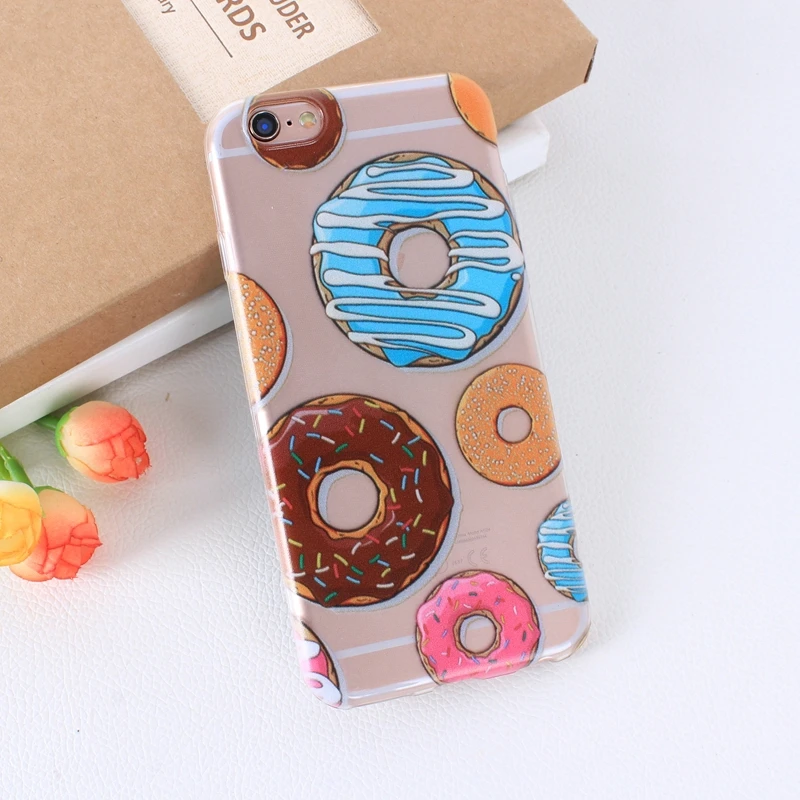 Color Macarons cake Design Fashion soft TPU Phone Cases For iPhone 6 6s TPU Fundas Cover for iPhone SE 5 5s 5G phone bags (3)