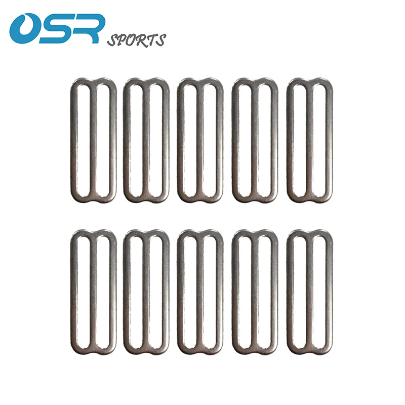 

10pcs Scuba Diving 50mm 2" Stainless Steel 304 glider webbing keeper climbing diving accessory