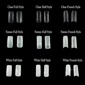 

Mix Sizes 500Pcs Fake Nail False Toenail Hot Fake Artificial Nails Sticker Natural Acrylic False Toe Nails Tips