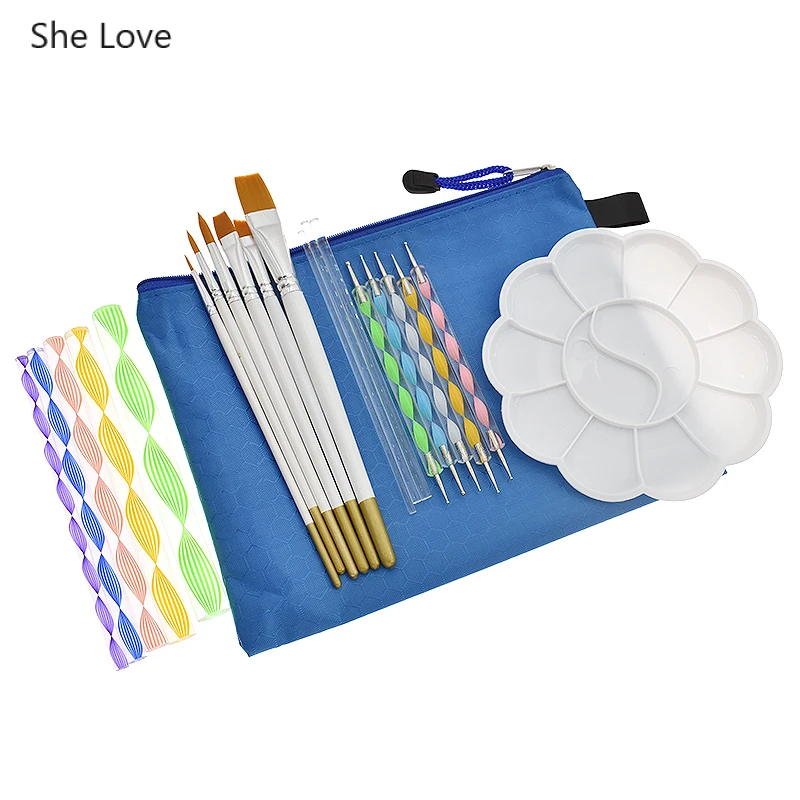 Chzimade 20Pcs/lot Pottery Clay Sculpting Tools Painted Brush Point Drill Indentation Ball Pen Set Carving Tool Crafts | Дом и сад