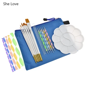 

Chzimade 20Pcs/lot Pottery Clay Sculpting Tools Painted Brush Point Drill Indentation Ball Pen Set Carving Tool Crafts