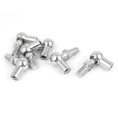 

8mm Male 5mm Female Thread Gas Spring Ball Joint Connector Silver Tone 6Pcs