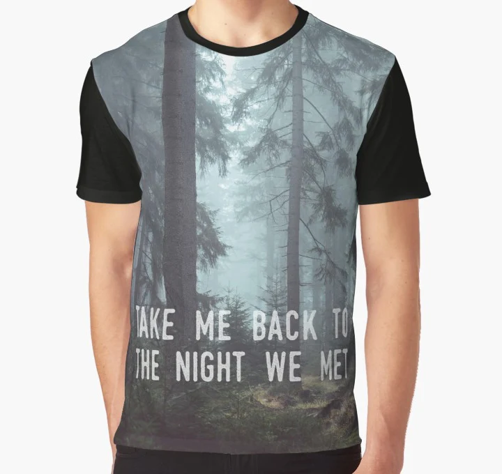 

All Over Print T Shirt Men tshirt The Night We Met Full Print Big Print Graphic T-Shirt