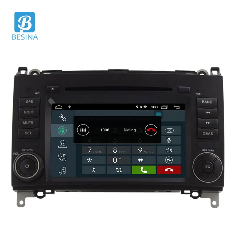 Best Besina 2 Din Android 9.0 Car DVD Player For Mercedes Benz B200 B150 B170 B Class A180 Viano Vito Sprinter W245 W209 GPS Radio 1