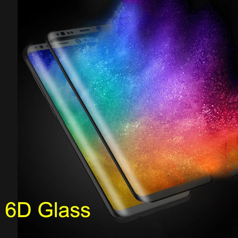 Изогнутое закаленное стекло 6D для Samsung Galaxy S8 S9 Plus Защита экрана S7 Edge Note 8 A6 A8