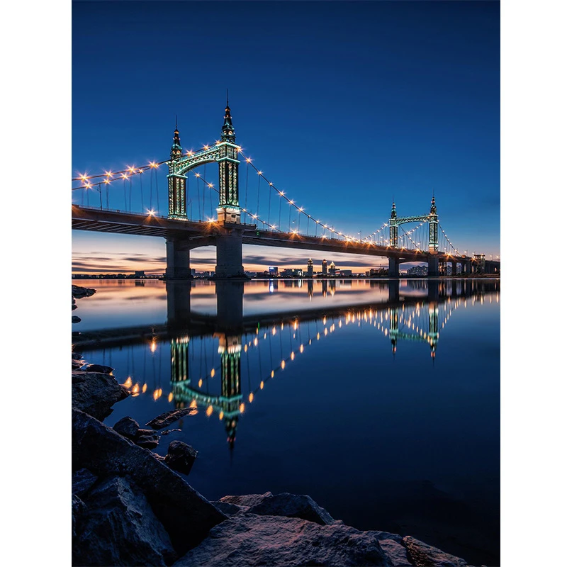 

DIY 5D Diamond Embroidery Stream Water Diamond Painting Cross Stitch 3D Diamond Mosaic Scenery Decorating Gift Bridge