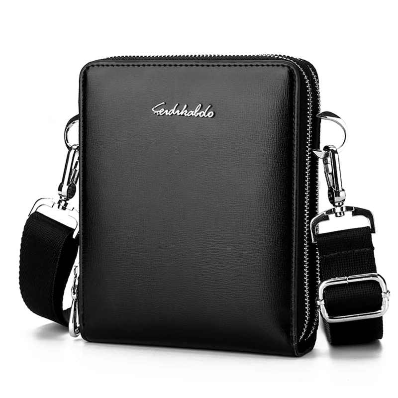 Cena FEIDIKABOLO nowe modne torby męskie skórzana torba męska podwójny zamek błyskawiczny mężczyźni Messenger torby promocyjne mała torba na ramię crossbody Man