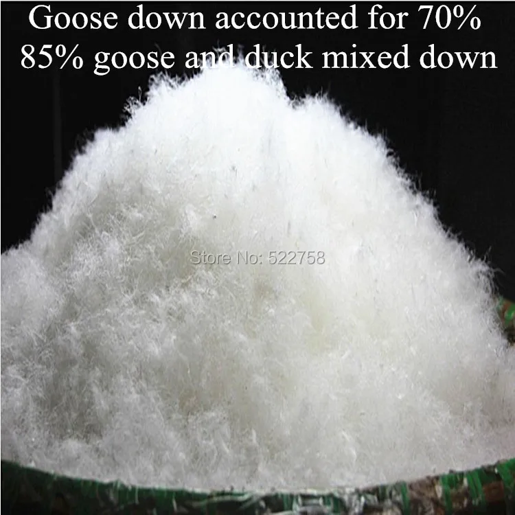 

Free shipping 85% white goose & duck mixed down/ goose accounted for 70% /fill power 700/comforter and jacket filler/ 1 lb price