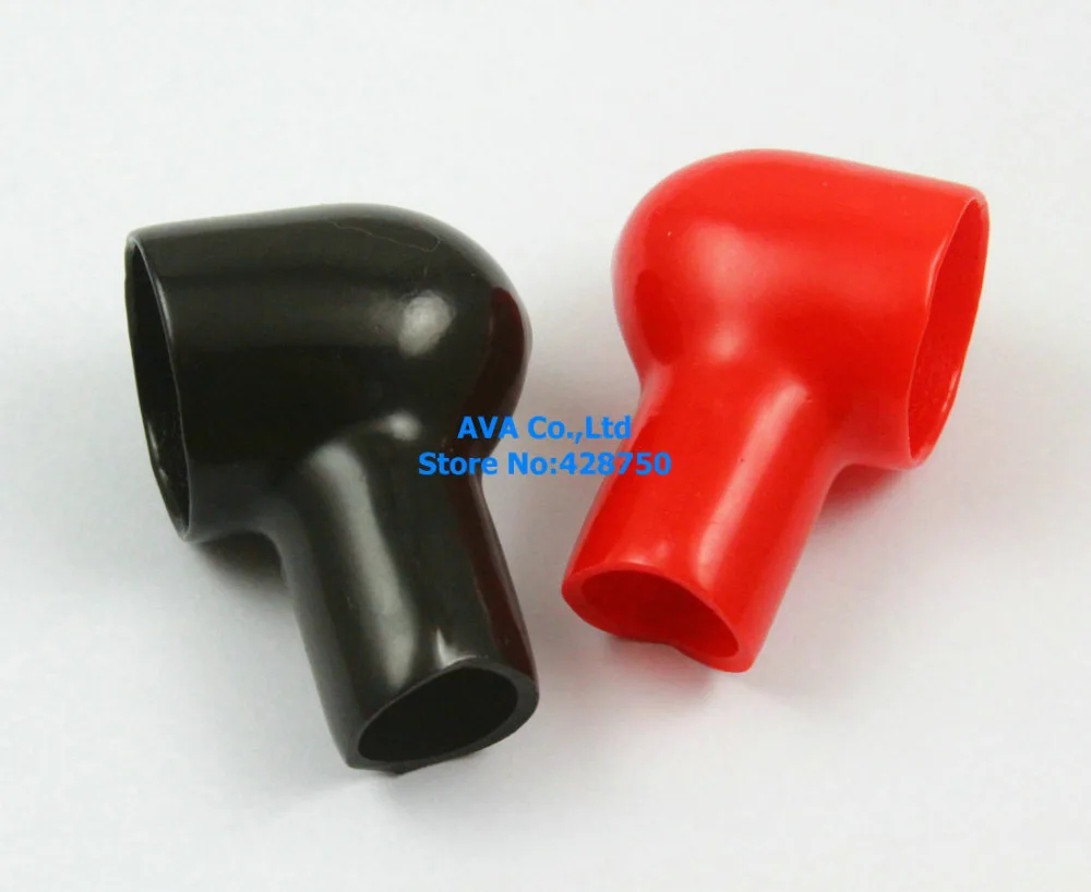 10 Pairs 20x12mm Red Black Round Battery Terminal Boots Insulating