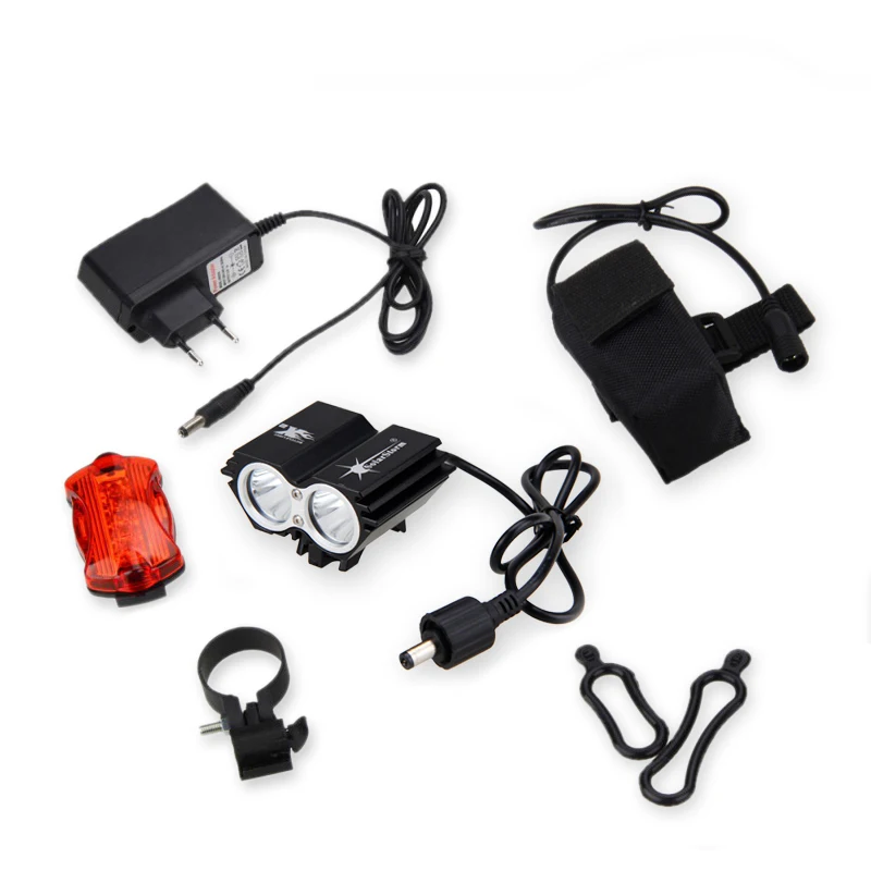 Cheap 6000Lm 2x XML U2 LED Bicycle Bike HeadLight Cycling Head Lamp 16000mAh Battery Bike Light with Safety Rear Light 6 Cheap 6000Lm 2x XML U2 LED Bicycle Bike HeadLight Cycling Head Lamp 16000mAh Battery Bike Light with Safety Rear Light 6