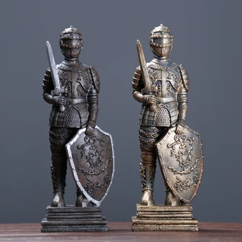 

Industry puts on armor ancient ways industry wind armor warriors set up creative bar resin sculpture crafts statue home