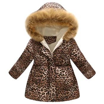 

fashion baby thick coat winter leopard print warm jacket coats heavyweight high quality clothes roupas infantis 40no23