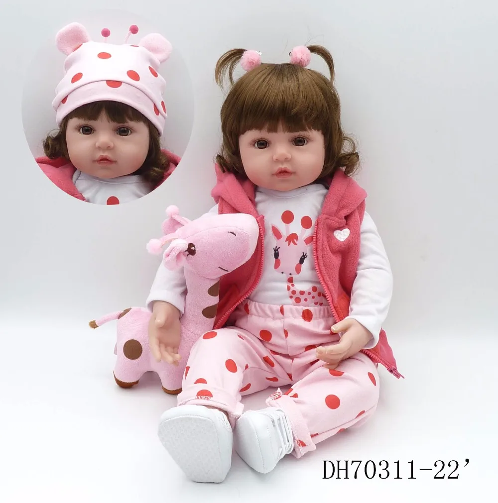 bebes reborn doll 48cm Silicone reborn baby doll adorable Lifelike toddler Bonecas girl menina de surprice