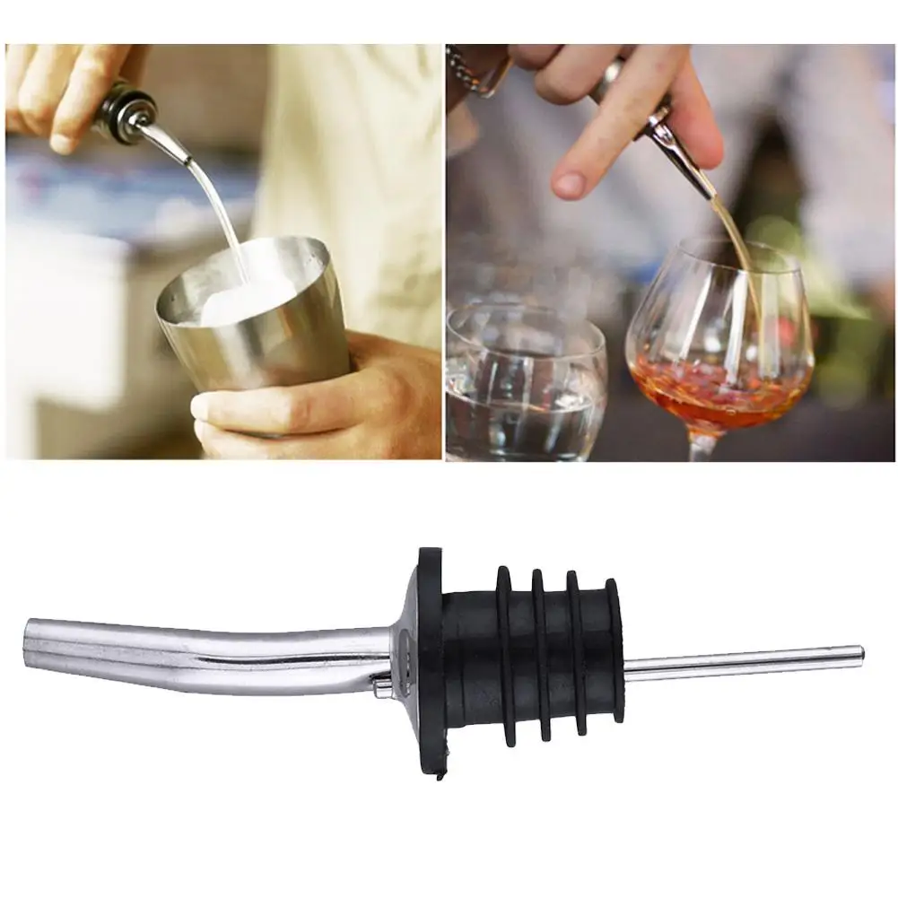 

1Pcs Pourer Stainless Steel Liquor Spirit Pourer Flow Wine Bottle Pour Spout Stopper Barware Oil Bottle Bar Accessories Tools