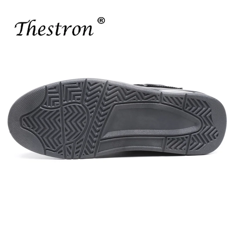 الذكور الأحذية الكبار أسود أبيض أحذية تزلج للرجل الخريف الشتاء رجل حذاء كاجوال بو الجلود المطاط أسفل حذاء مسطح