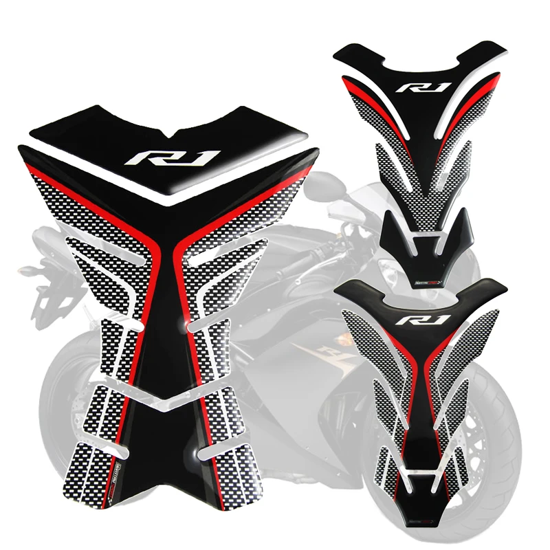 

3D Motorcycle Fuel Tank Pad Protector Emblem Decal Sticker For Yamaha R1 R1M YZF-R1 Tank