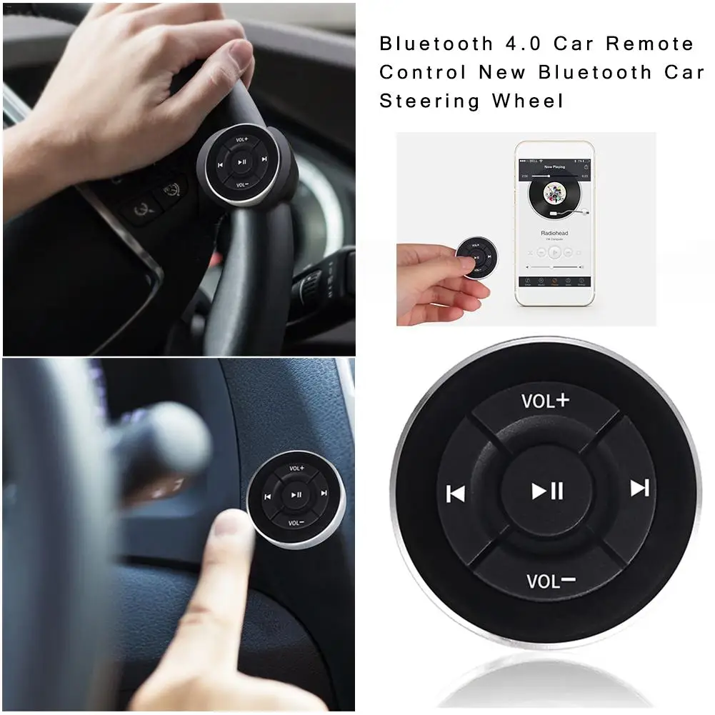 Bluetooth 4,0 Автомобильный Bluetooth пульт управления автомобильный рулевое колесо Bluetooth пульт дистанционного управления