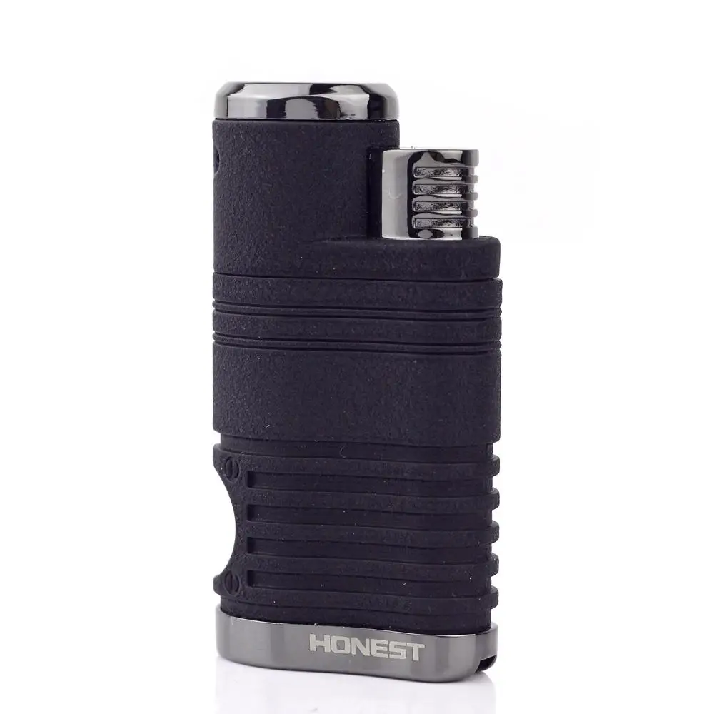 

Hot Sale Torch Lighter Quadruple Windproof Cigarette Cigar Lighter W/Cigar Punch DX-1