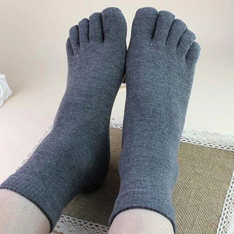 

Cheap Five Finger Toe Socks High Ankle Cotton Men Short Socks Pure Color Elastic cotton Man Socks Summer Autumn High Quality