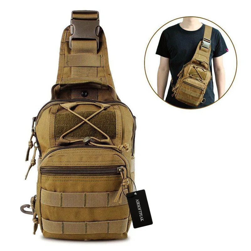 

Outdoor Tactical Sling Bag Pack MOLLE Waterproof 1000D Oxford Fabric Military Tactical Shoulder Backpack Daypack