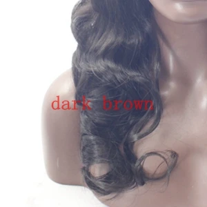 MRWIG Детские волосы синтетический бесклеевой передний кружевной парик свободная часть черный/Блонд/коричневый 12-26 дюймов 150 - Цвет: #2
