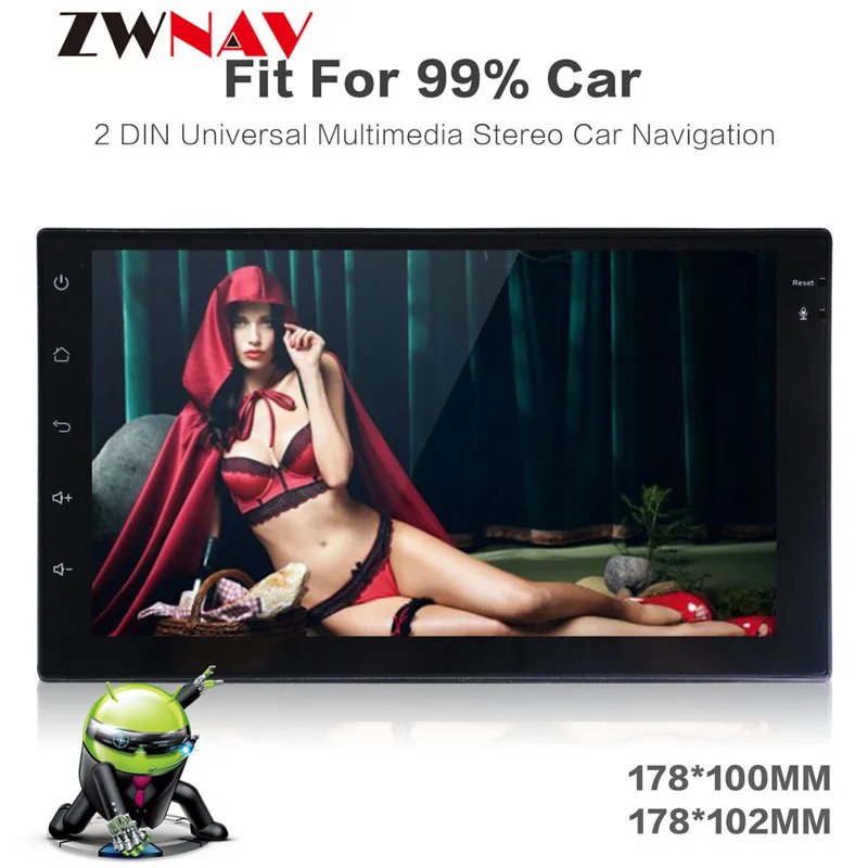 Best 7 inch 2din DVD 1024x600 Android 6.0 Car Radio GPS Navigation Bluetooth USB 2 din Universal For Nissan VW Toyota Peugeot Player 1
