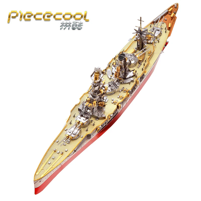 

2019 Piececool 3D Metal Puzzle Figure Toy FUSO Battleship boat model Educational Puzzle 3D Models Gift jigsaw Toys For Children