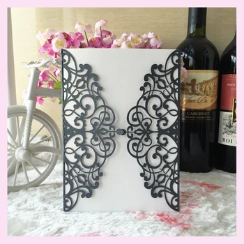

12Pcs/lot free shippingRomantic Wedding Party Invitation Card Delicate Carved Special Pattern Hollow Out Wedding Invitation Card