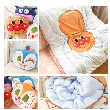 

Candice guo! Q plush toy cartoon anpanman Baikinman air conditioning blanket quilt creative birthday Christmas gift 1pc
