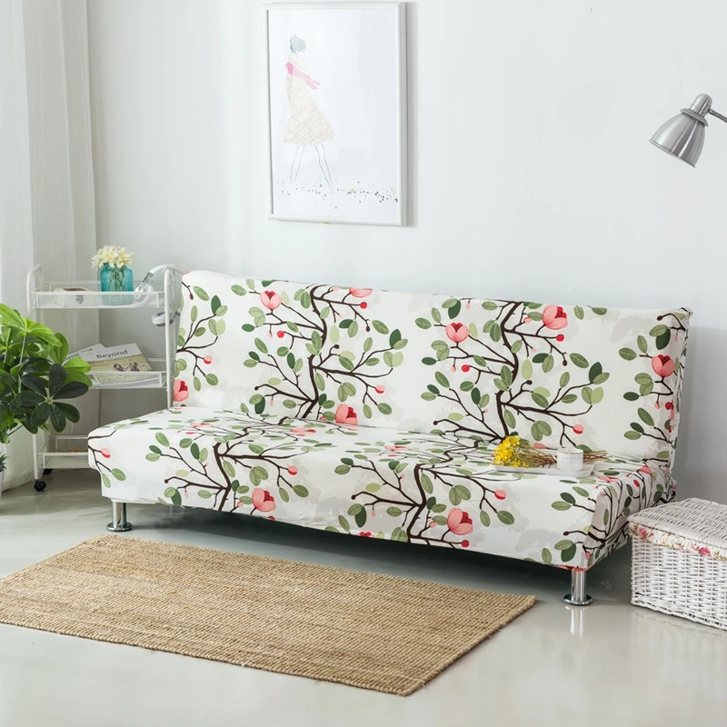 Цветочный узор плотная обёрточная бумага диван складной нескользящий эластичный стрейч мебель чехлы для дивана без подлокотника диван-кровать