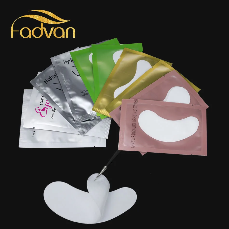 

Fadvan 50/100 Pairs Mix Color Eyelashes Patches Lint Free Eyelash Extension Paper Patches Under Eye Lash Extension Gel Pad Paper
