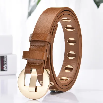 mb Khaki NO. ONEPAUL женский роскошный бренд, полая мода, подлинный пояс, дикие студенческие джинсы, тренд, индивидуальный ремень - Цвет: mb Khaki