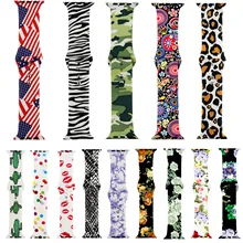 Sport Floral Silicone Strap For Apple Watch Band 42mm 44mm 38mm 40mm Series 1 2 3 4 5 Strap Red Lip Bracelet For iWatch Bands