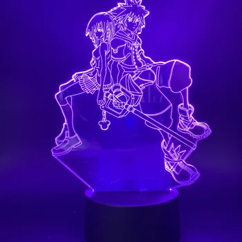 

3d Led Night Light Game Kingdom Hearts Sora Kairi Figure for Bedroom Decorative Nightlight Kids Child Cool Gift Table Lamp 3d