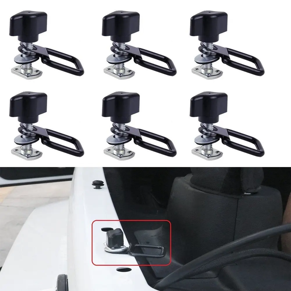 

For Jeep Wrangler Hardtop/Cover Quick Removal Fastener Thumb Screw + Nut + Washer + Tie-Down D-ring Kits Fits CJ YJ TJ JK JKU