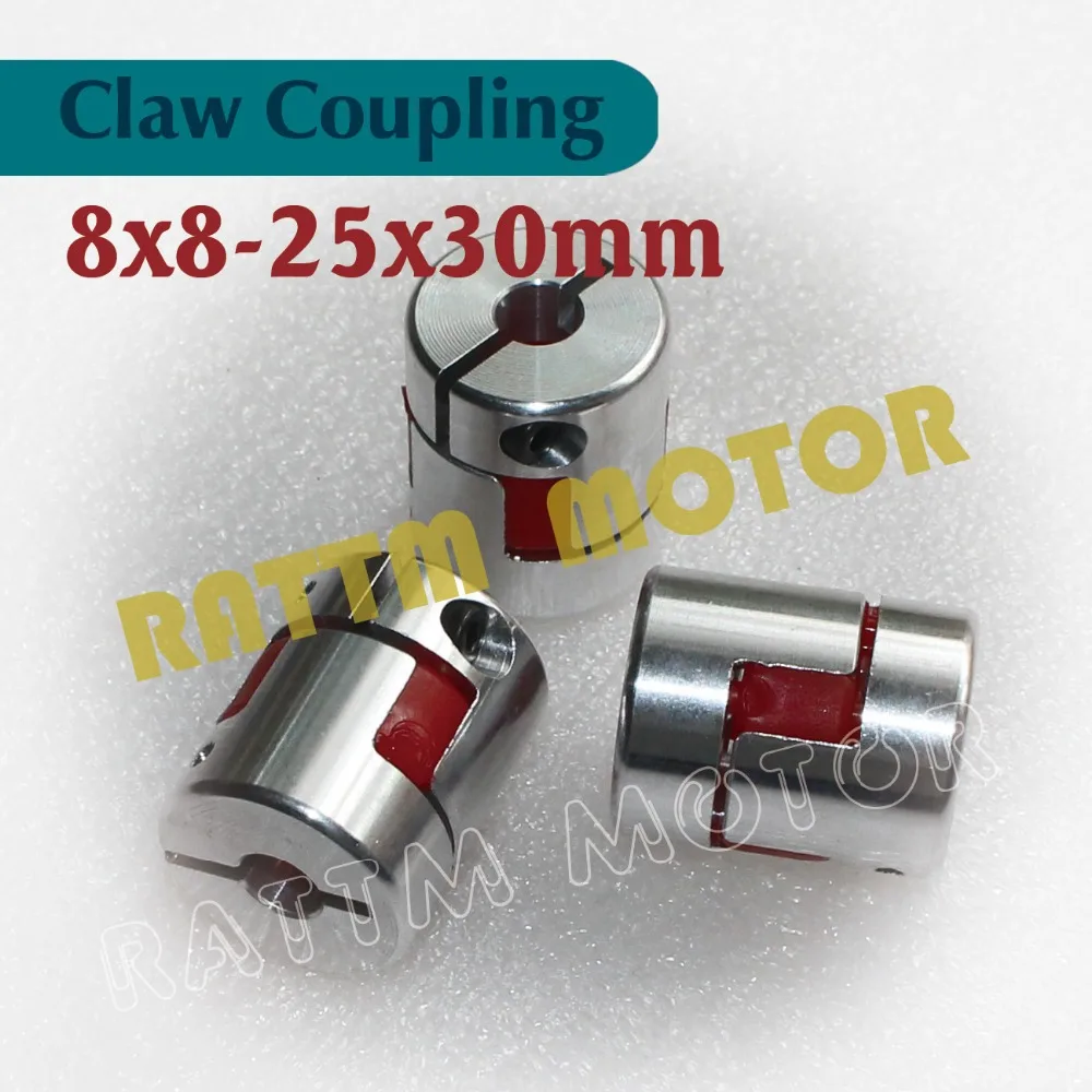 

3pcs 8x8mm CNC Flexible Jaw Spider Plum Coupling Shaft Coupler D25L30