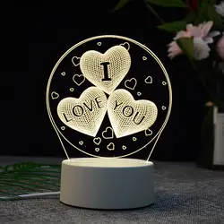Акриловый светодиодный ночник Lihgt Крытый светодиодный подарок 3D свет для фестиваля Рождество светодиодный украшение стола спальни
