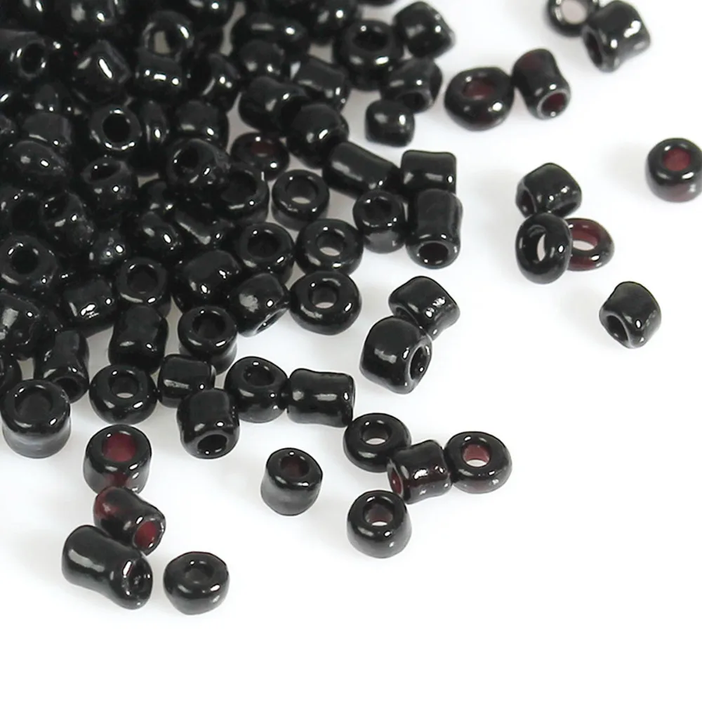 

Doreen Box 100g Black Glass Seed Beads 10/0 For DIY Jewelry Making (B08710)