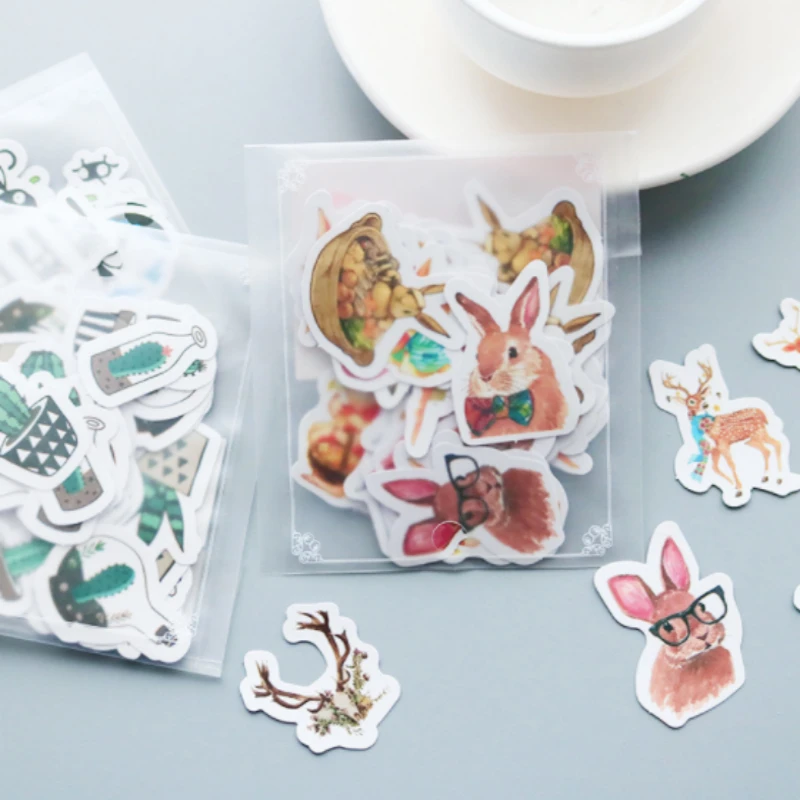 40 листов/упаковка Kawaii DIY Красочные наклейки для маленького человека дневник