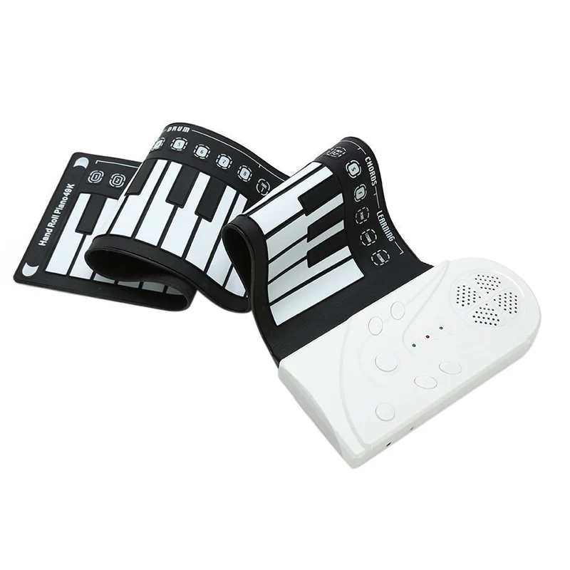 Новая портативная Гибкая цифровая клавиатура пианино 49 клавиш тонов ритмов электронное рулонное пианино игрушки BN99