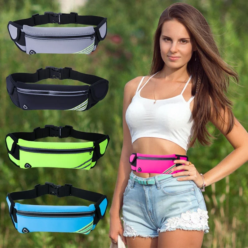 2018 для женщин Человек Спорт Бег поясные сумки Fanny Pack плюшевый пояс карман для мобильного телефона чехол Кемпинг пеший Туризм Бутылка Воды