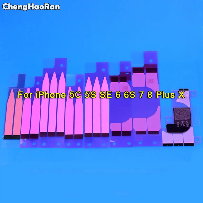 ChengHaoRan 1 шт. клейкая наклейка для батареи iPhone X 5S 5C SE 6 6S 7 8 Plus лента аккумулятора