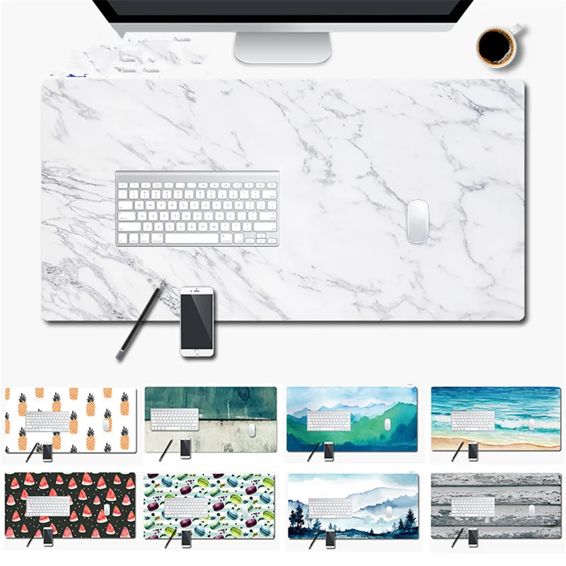 

Large 60X30cm Marble Grain Gaming Mouse Pad Waterproof PU Leather Mousepad Game Gamer Destop Keyboard Mat for dota LOL CSGO Mice