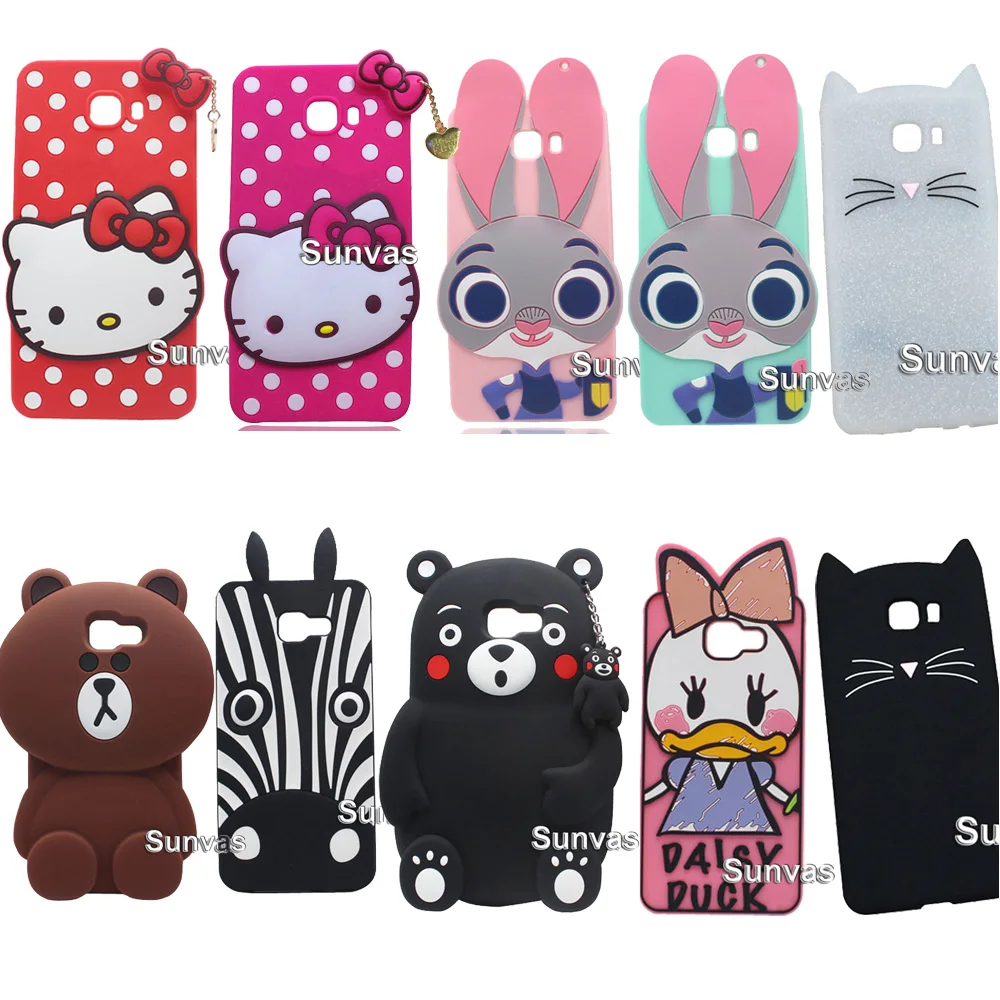 

3D Cartoon Soft Silicone cell phone Case Back Cover Skin Shell For For Samsung Galaxy C9 / C9 Pro