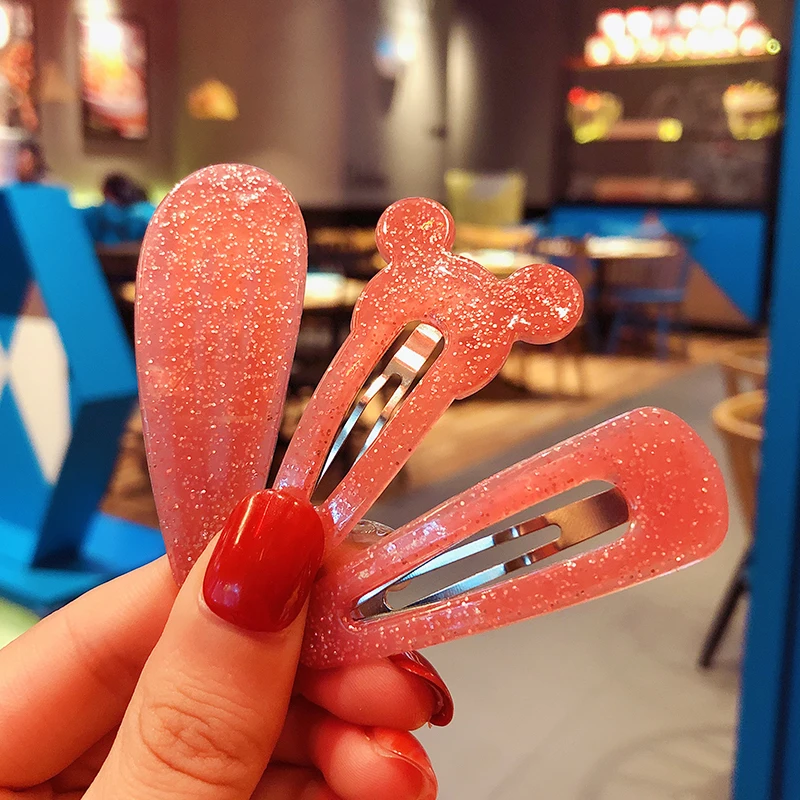 

2019 New Women Girls Acrylic Hollow Waterdrop Rectangle Hair Clips Tin Foil Sequins Hairpins Barrettes Headband Hair Accessories