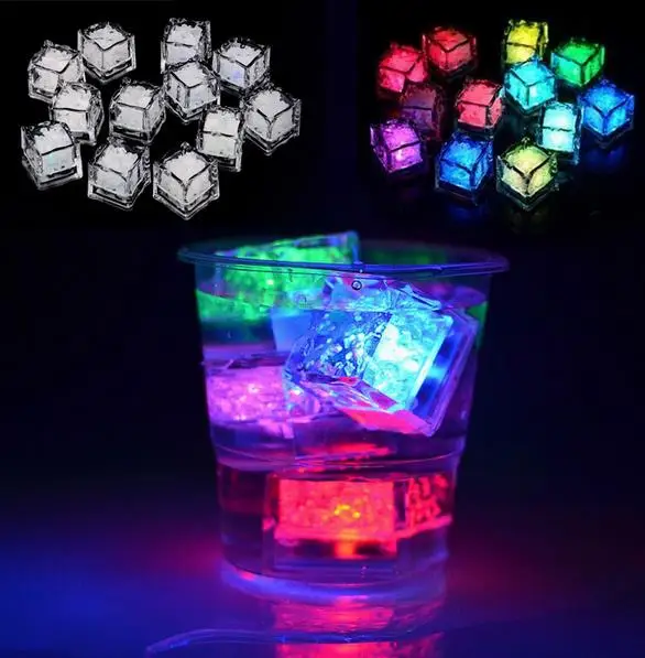 polychrome flash ice liquid active glowing ice cube lights decor