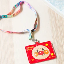 IVYYE Moda Red PU Titular Do Cartão de Crédito Dos Desenhos Animados Anpanman Anime Pelúcia Sacos ID Coin Cartão de Ônibus Carteira Presentes de Telefone Novo